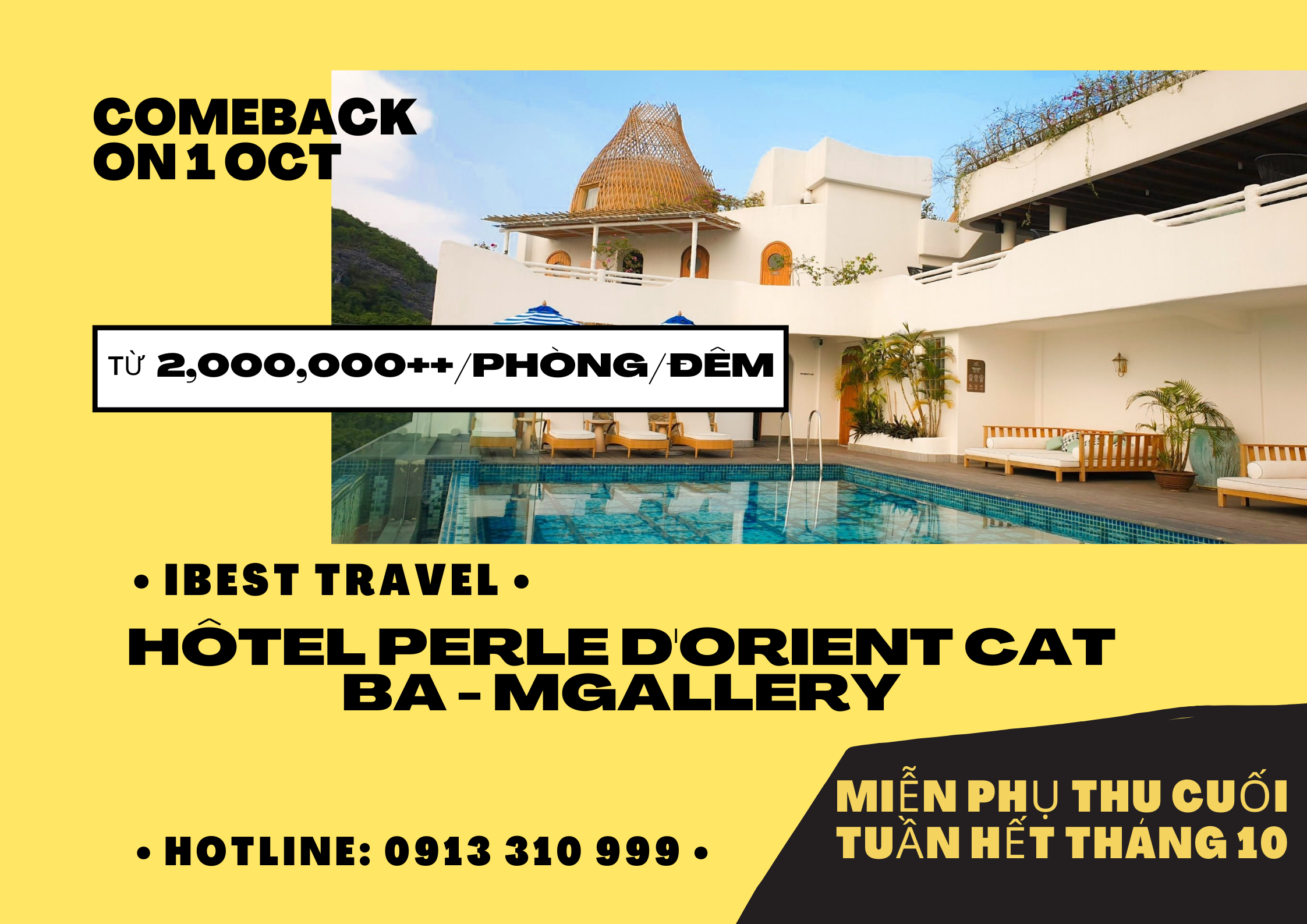 Hôtel Perle d'Orient Cat Ba – Mgallery đón khách trở lại từ 1/10/2021
